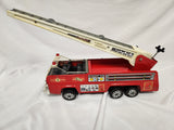 Large Metal Tonka Firetruck Working Ladder and Hoist, Vintage Tonka Fire Rescue Truck