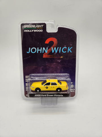 44790-F Greenlight Hollywood John Wick: Chapter 2 2008 Ford Crown Victoria Taxi.