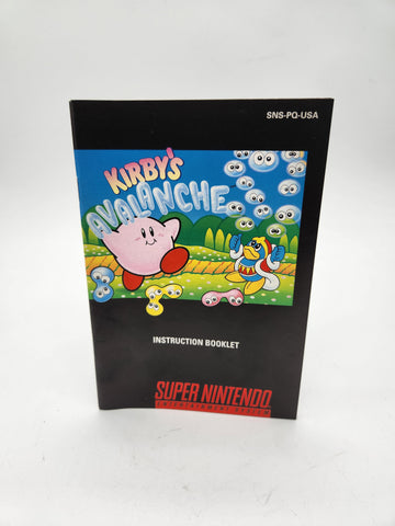 Kirby's Avalanche Super Nintendo SNES Authentic Instruction Manual Booklet.