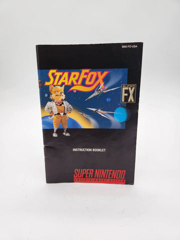 Star Fox SNES Super Nintendo Instruction Booklet/Manual