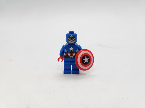 Lego Minifigure Captain America - Blue Suit, Brown Belt SH106.