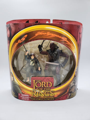 Lord of the Rings Two Towers Pippin & Ugluk Action Figures Toy Biz 2002.