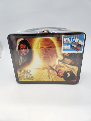 NECA The Lord of the Rings:  The Two Towers Metal Lunchbox with Thermos.