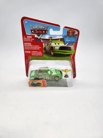 Disney Pixar World of Cars Chick Hicks w/ Piston Cup Trophy Chase Toy Car #104.