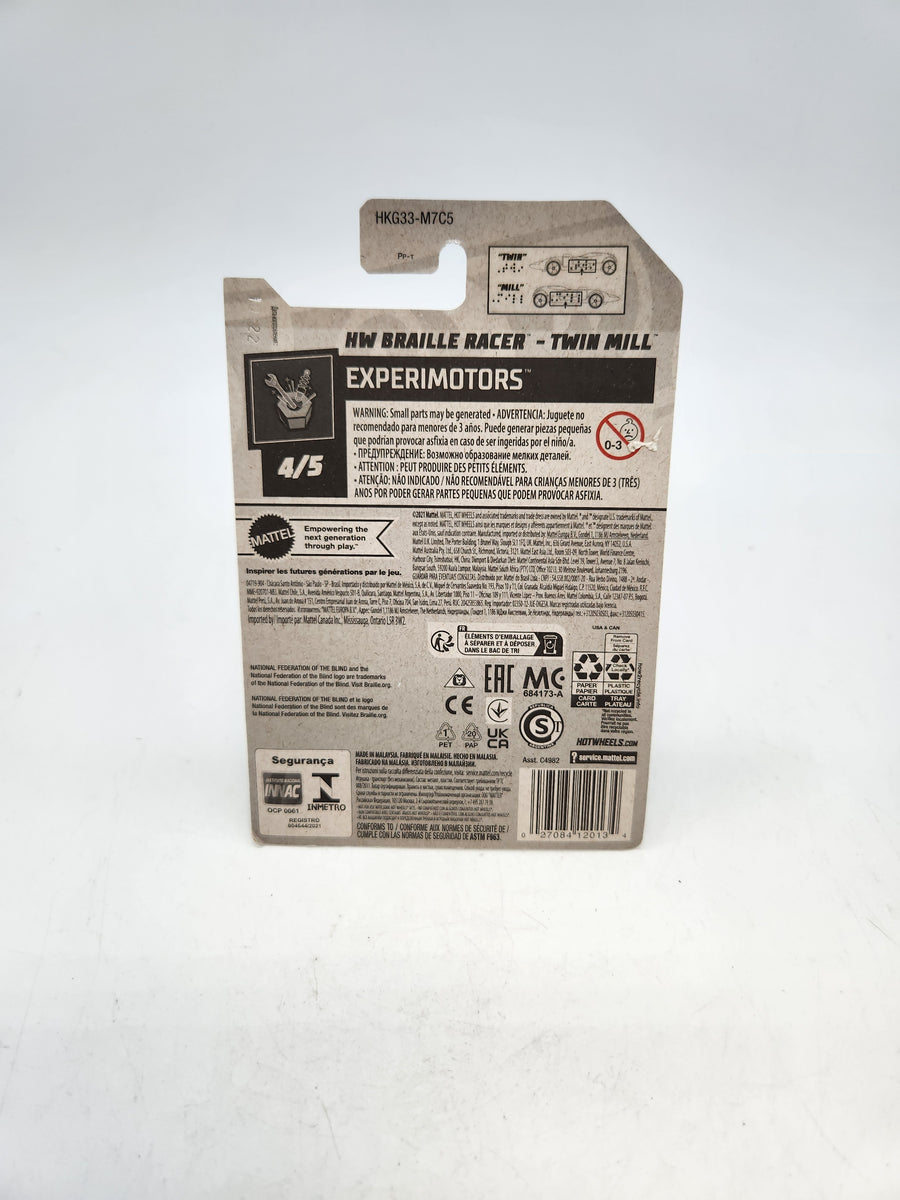 2021 Mattel Hot Wheels HW Braille Racer - Twin Mill White HKG33