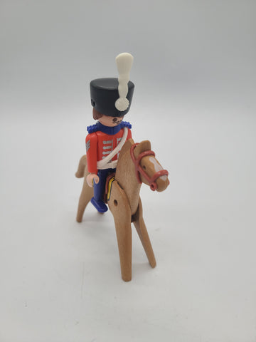 Vintage Playmobile British Soldier on Horse.