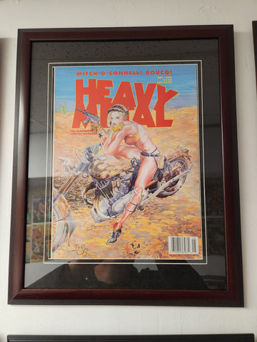 Heavy Metal May 1994  Bouco Mitch O'Connel art framed.