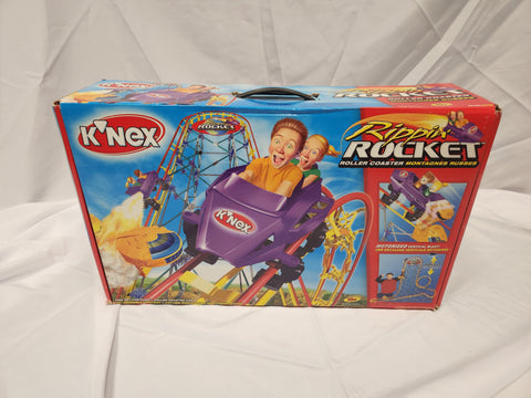 K'Nex Rippin' Rocket Roller Coaster Montages Russes Vintage Set 63166 / 63105 Complete.