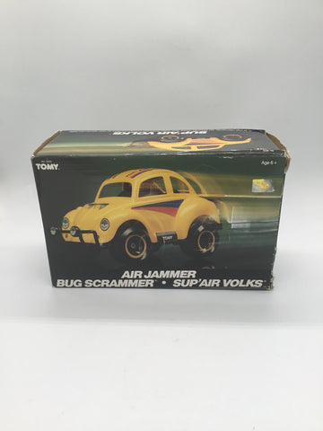 Vintage 1982 Tomy Air Jammer Bug Scrammer Air Powered VW Bug  w/Box.