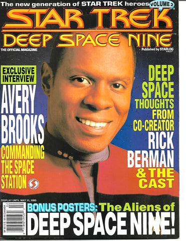 1993 Star Trek Deep Space Nine Official Magazine Vol 2 With Posters Avery Brooks.