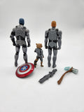 Marvel Legends Avengers Endgame Quantum Suit 3 Figure Lot Thor Racoon Captain America.