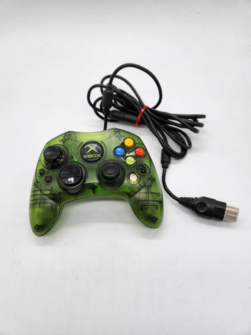 Genuine Original OG Xbox Controller - S Type, Green Translucent.