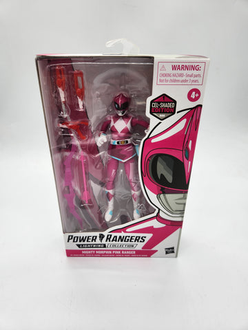 Power Rangers Lightning Collection Mighty Morphin Pink Ranger Cel Shaded Figure.
