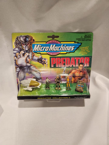 1996 Micro Machines Predator Collection 3 Sealed MOC Arnold Schwarzenegger.