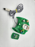 Official Sega Dreamcast Controller Lime Green HKT-7700 & Visual Memory VMU.