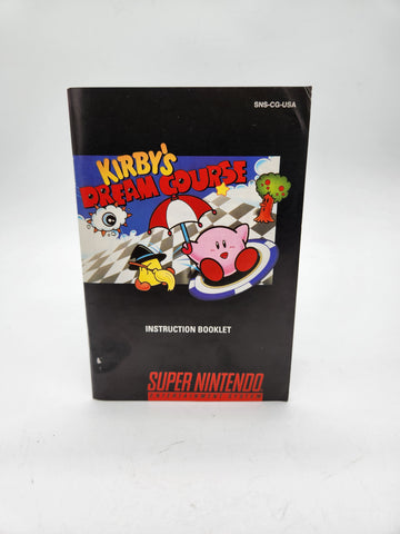 SNES Super Nintendo Original Instruction Manual/Booklet Kirby's Dream Course.