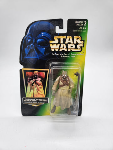 Star Wars Power of the Force Green Hologram Card Tusken Raider Action Figure.