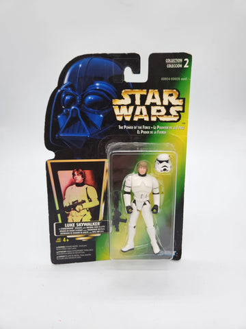 1996 Hasbro Star Wars Power Of The Force 3.75" Luke Stormtrooper Disguise