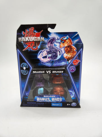 BAKUGAN (2023) Gen 3 Brawl Bros: NILLIOUS vs. BRUISER Walmart Exclusive Two Pack.