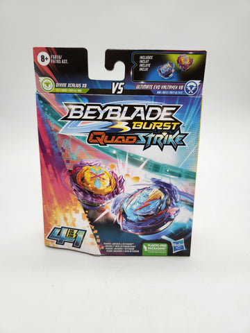 Beyblade Burst QuadStrike Ultimate Evo Valtryek V8 & Divine Xcalius X8 Dual Pack.