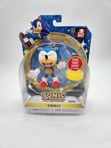 Sonic The Hedgehog 30th Anniversary 4" Classic Sonic with Yellow Spring By Jakks.