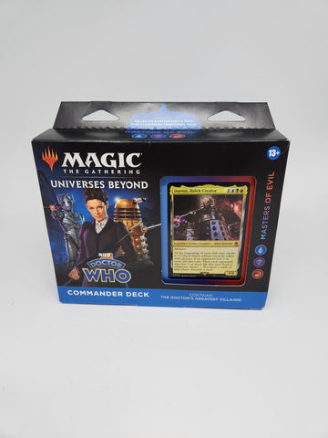 Magic The Gathering Universes Beyond Doctor Who Commander Masters Of Evil.