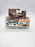 GREENLIGHT HITCH & TOW GULF OIL 2015 FORD F-150 CAR HAULER  GREEN MACHINE.