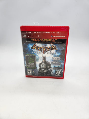 PS3 Batman Arkham Asylum Game of the Year.
