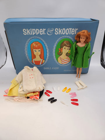 Skipper & Skooter Doll Case 1965 with Skooter & accessories.