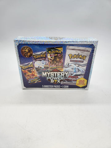 Pokemon Mystery Power Box 2023 Holiday Season - 5 Booster Packs + Coin.