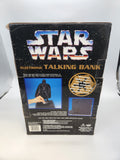 Vintage 1996 Star Wars Deluxe Electronic Darth Vader Thinkway Toys Talking Bank.