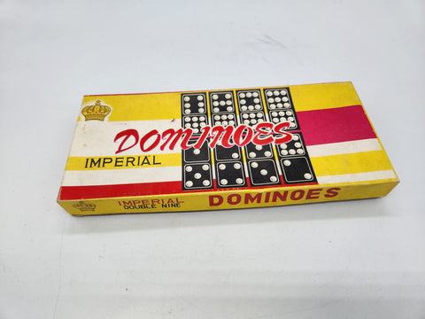 Vintage IMPERIAL Dominoes Double Nine Dominoes 1950s.