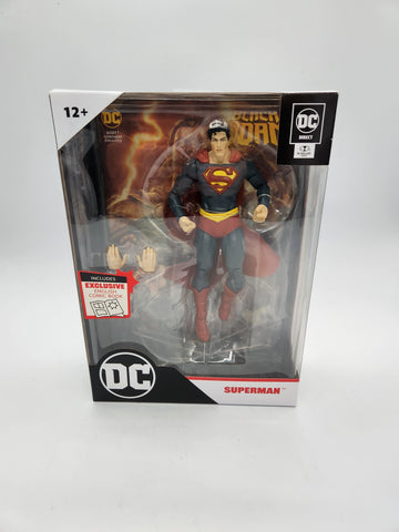 DC Direct McFarlane Toys (Superman) 7" Action Figure w/ Black Adam Comic.