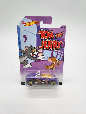 2014 Hot Wheels Tom and Jerry Series 2/6 POWER PIPES Purple w/Gold Pr5 Spokes.
