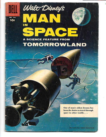 Walt Disney's Man in Space: Four Color #716: Dell Comics. (1956)  GD/VG.