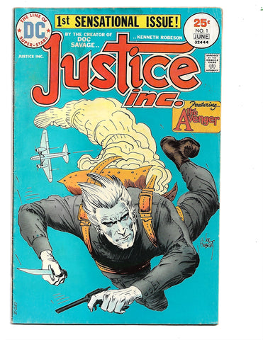Justice Inc. #1 DC Comics 1975 Joe Kubert Cover & Featuring The Avenger.