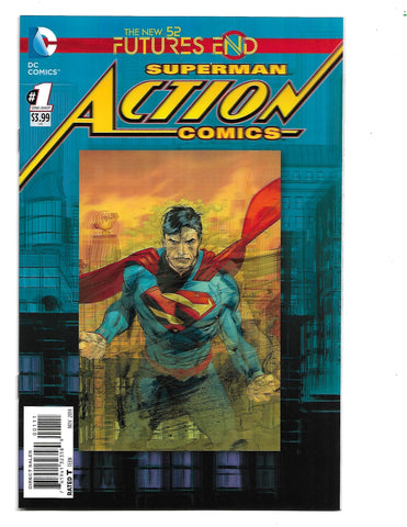 Action Comics Futures End #1 One-Shot 3D Lenticular Cover.