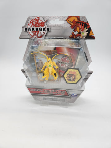 Bakugan Dragonoid Yellow Collector Figure 2 Trading Cards.