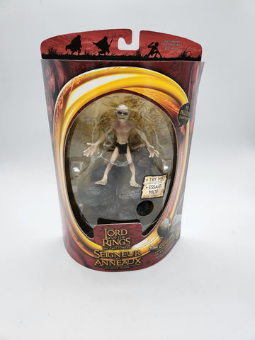 LOTR Lord Of The Rings Two Towers Gollum w/ base Action Figure TOYBIZ 2003.