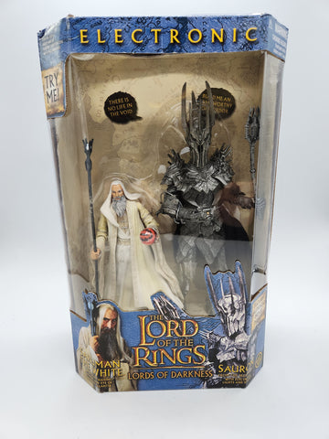 The Lord of the Rings the Lords of Darkness Electronic Sauron & Saruman the White Deluxe Exclusive Rare 🔥
