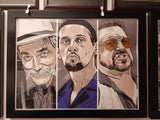 Joshua Budich - Big Lebowski Triptychs The Dude Poster Print LE SIGNED AP MONDO.