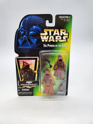1996 Hasbro Star Wars Power Of The Force Jawas Action Figure 2 Pack.