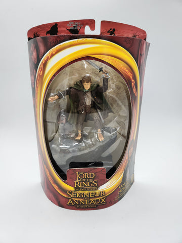 2002 ToyBiz Lord Of The Rings Sam In Mordor With Rope Climbing Action Figure.