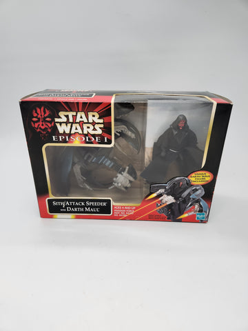 Star Wars Episode I Sith Attack Speeder with Darth Maul Hasbro Action Figure.