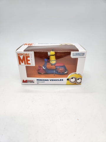 Despicable Me Minion Made - Minion On Moped • Mondo Motors 4" Die-Cast.