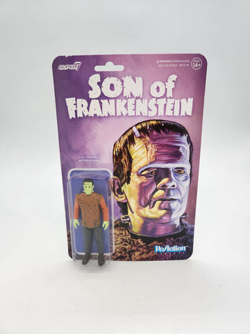 Son Of Frankenstein's Monster 4" Tall Collectable Action Figure Super7 Reaction.