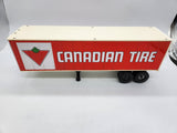 Vintage Pressed Steel Taiyo Canadian Tire Toy Truck 18.5” Transport and Trailer.