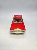 Vtg Tin Litho FRICTION toy Taiyo Japan FIRE CHIEF COMMAND 1960 Ford Sedan car.