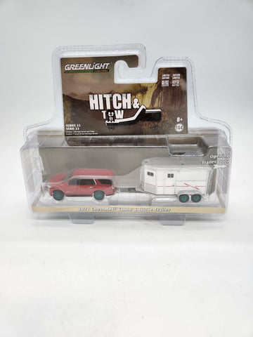 GreenLight 2021 Chevrolet Tahoe & Horse Trailer Hitch & Tow Series 23- Chase.