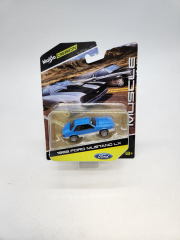 2022 Maisto Design Muscle 1:64 Light Blue 1988 FORD MUSTANG LX Foxbody Coupe.